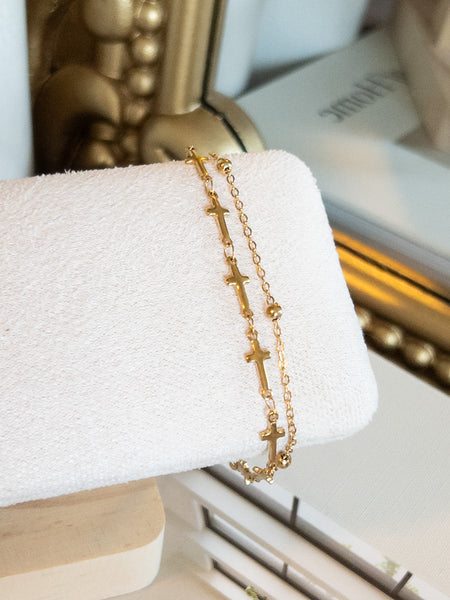 CROSS BRACELET - GOLD