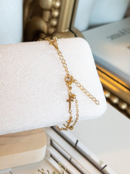 CROSS BRACELET - GOLD