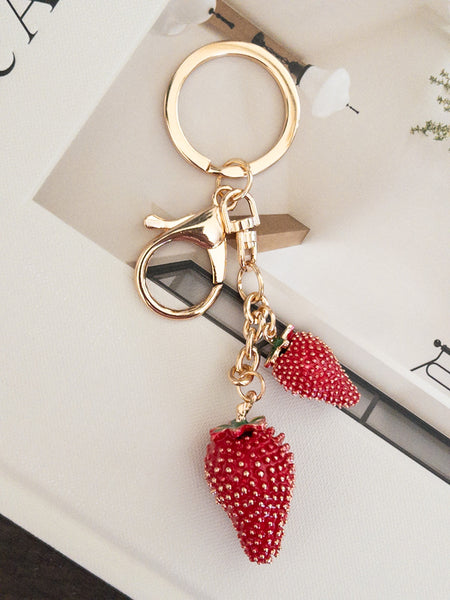 STRAWBERRY BAG CHARM - RED