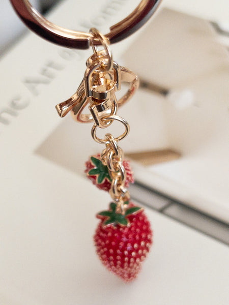 STRAWBERRY BAG CHARM - RED