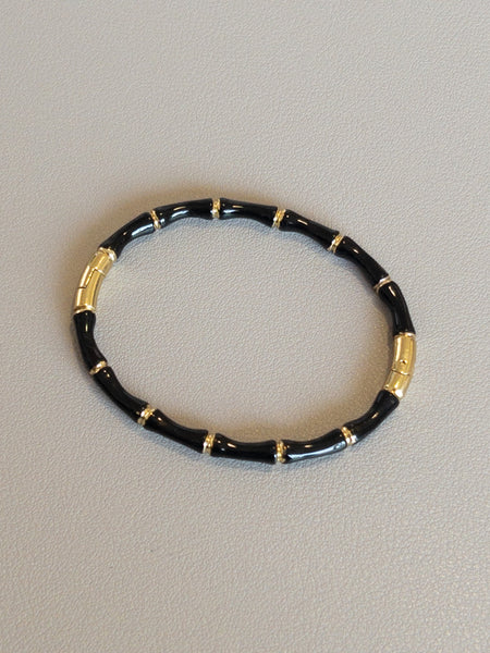 BAMBOO BANGLE BRACELET - BLACK
