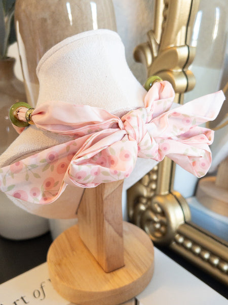 HEART SCARF NECKLACE - PINK