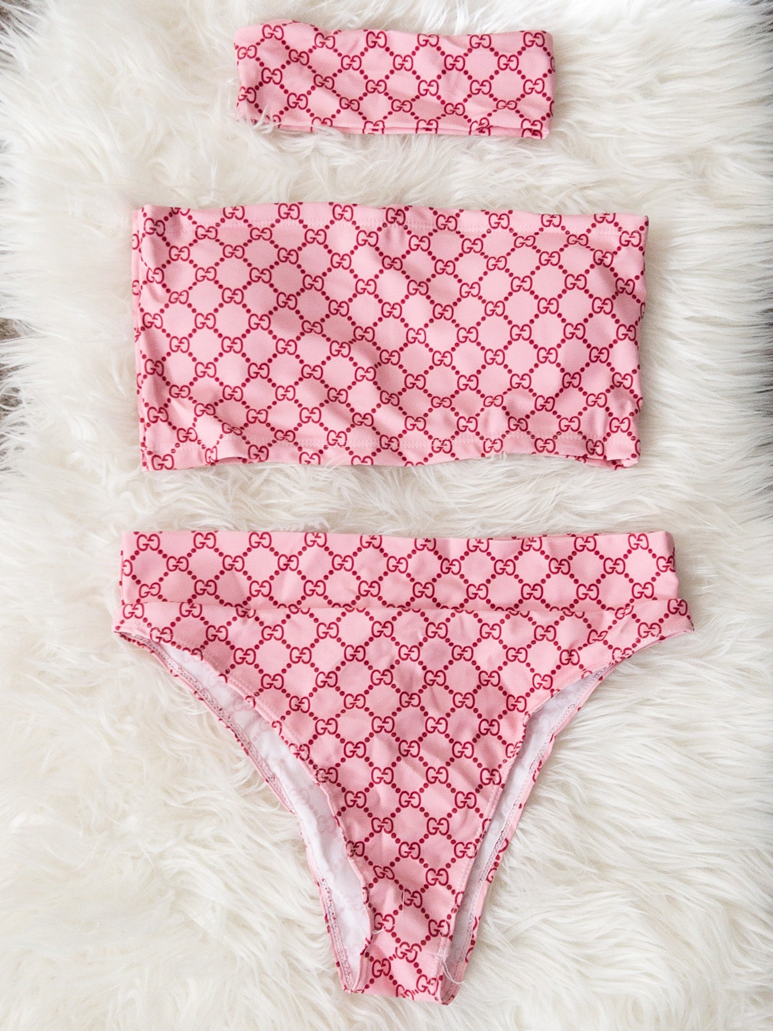 LUXE GIRL VINTAGE SWIMSUIT - PINK