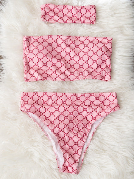 LUXE GIRL VINTAGE SWIMSUIT - PINK