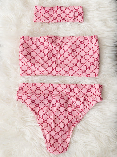 LUXE GIRL VINTAGE SWIMSUIT - PINK