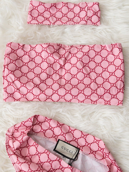 LUXE GIRL VINTAGE SWIMSUIT - PINK