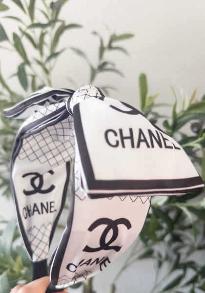 VINTAGE CC HEADBAND - BLACK/WHITE