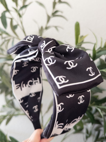 VINTAGE CC HEADBAND - BLACK/WHITE