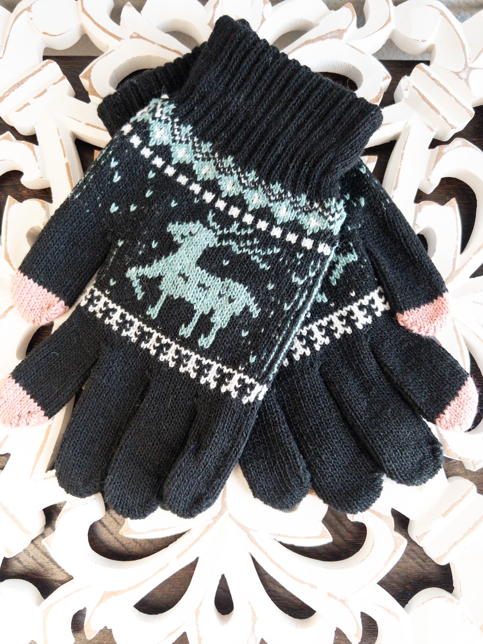 HOLIDAY TOUCHSCREEN GLOVES - BLUE