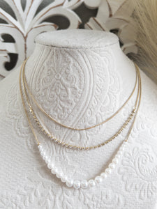 CASCADE FAUX PEARL NECKLACE