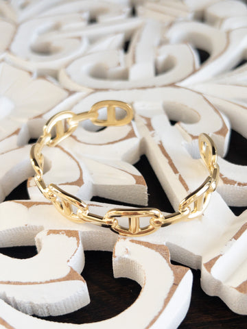 CHAIN BANGLE BRACELET - GOLD