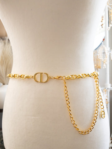 CD CHAIN BELT - GOLD
