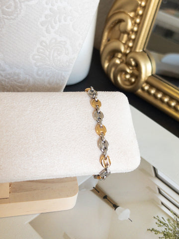 MULTI TONE LINK BRACELET