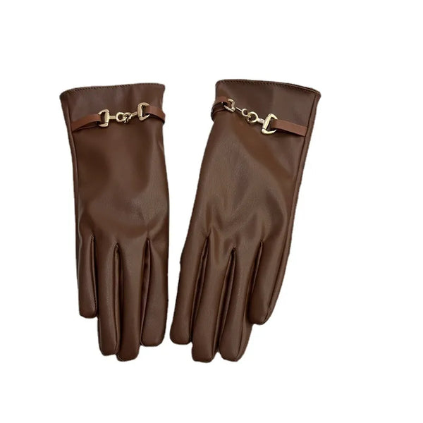 WONDER LEATHER GLOVES - BROWN