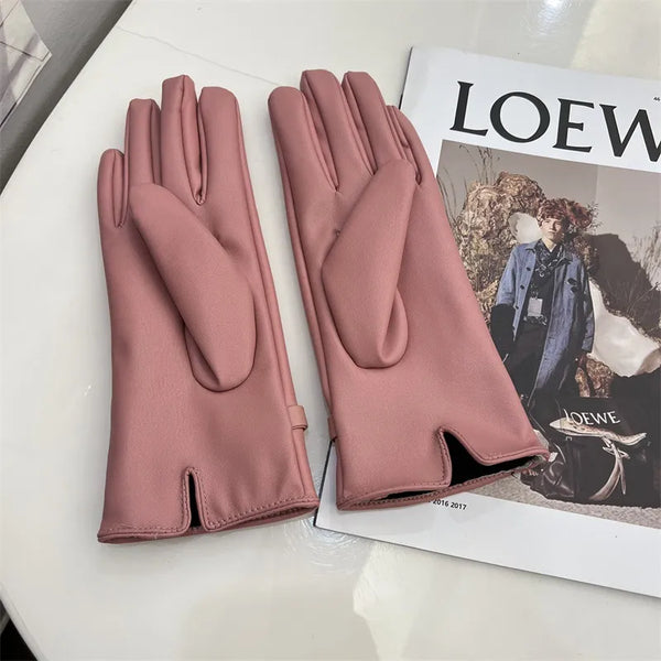 WONDER LEATHER GLOVES - PINK