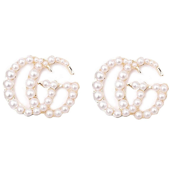 gg pearl stud earrings